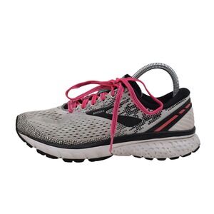 Brooks Ghost 11 Shoes Womens Size 9 Gray Pink Running Sneakers 1202771B192